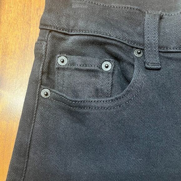 Pistola Teagan High Waist Slit Cuff Slim Leg Ankle Black Bootcut Jeans Size 27 - Picture 5 of 14